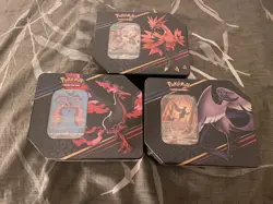 Pokemon - Crown Zenith 3x Large Tins - Zapdos Articuno Moltres - Sealed - Image 1