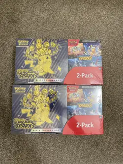Pokemon TCG: Surging Sparks Costco 2 Pack ETB & Booster Bundle - Sealed ✅ - Image 1