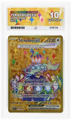 ACE 10 173/142 Stellar Crown HR Gold Holo Pokemon Card - Gem Mint - Image 1