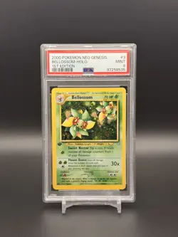 POKEMON 1st Edition Neo Genesis BELLOSSOM 3/111 Holo Rare PSA 9 MINT - Image 1