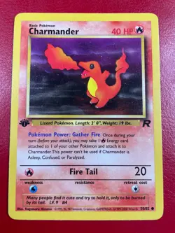 Charmander 50/82 Team Rocket Regular First Edition Pokemon Card Great Condition - Image 1