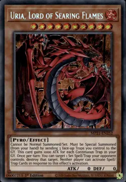 Uria, Lord of Searing Flames 1st Edition Prismatic Secret MP21-EN252 Yu-Gi-Oh! - Image 1