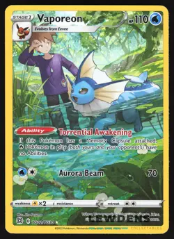 Vaporeon - TG02/TG30 - Trainer Gallery - Brilliant Stars - Pokemon Card 2 - Image 1