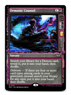 Demonic Counsel (Showcase) - [Duskmourn: House of Horror] MTG Magic NM/M ?? - Image 1