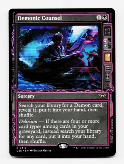 Demonic Counsel (Showcase) - [Duskmourn: House of Horror] MTG Magic NM/M ?? - Image 3