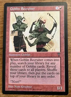 MTG Goblin Recruiter Visions 80/167 Regular Uncommon NM/MT - Image 1