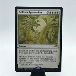 BRILLIANT RESTORATION - KAMIGAWA NEON DYNASTY - MTG - WHITE RARE - SORCERY - NM - Image 1