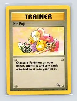Pokemon TCG Mr. Fuji 58/62 Fossil Unlimited LP - Image 1
