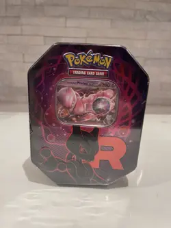 Pokemon TCG Team Rocket Mewtwo Ex Tin Brand New and Sealed Nintendo 2025 - Image 1