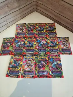 LOT of 14 Sealed Pokemon TCG PHANTASMAL FLAMES Booster Packs | ME02 - Image 1