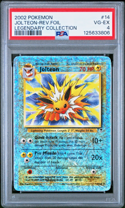 PSA 4 2002 Pokemon Legendary Collection Jolteon 14/110 Reverse Holo Foil WOTC - Image 1
