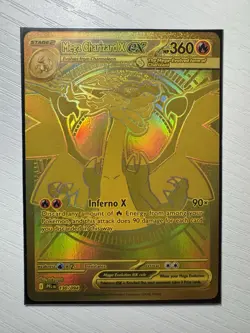 Mega Charizard X ex 130/094 Secret Rare Gold Full Art Phantasm Flames Pokemon - Image 1