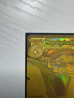 Mega Charizard X ex 130/094 Secret Rare Gold Full Art Phantasm Flames Pokemon - Image 2