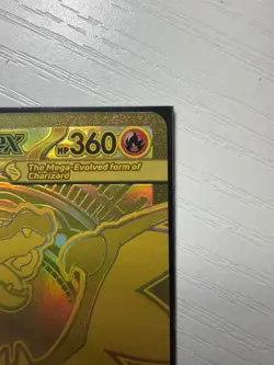 Mega Charizard X ex 130/094 Secret Rare Gold Full Art Phantasm Flames Pokemon - Image 3