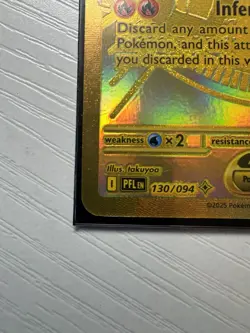 Mega Charizard X ex 130/094 Secret Rare Gold Full Art Phantasm Flames Pokemon - Image 5