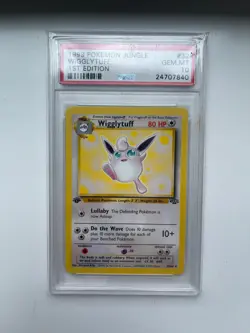 1999 Pokemon Jungle Wigglytuff 32/64 1st Edition Non-Holo Card PSA 10 GEM MINT - Image 1