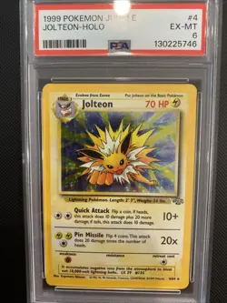 1999 POKEMON JUNGLE #4 JOLTEON-HOLO PSA 6 - Image 1