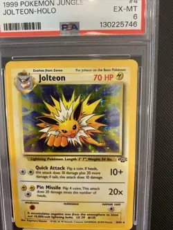 1999 POKEMON JUNGLE #4 JOLTEON-HOLO PSA 6 - Image 2