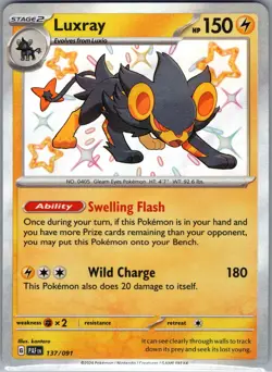 Luxray 137/091 SV: Paldean Fates - Pokemon Card - NM - Image 1