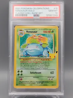 2021 POKEMON CELEBRATIONS CLASSIC COLLECTION #15 VENUSAUR-HOLO PSA 10 - Image 1