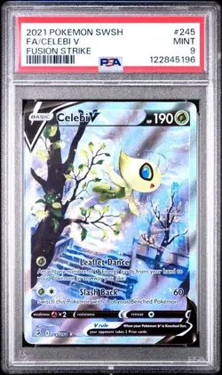 PSA 9 Celebi V 245/264 Pokemon Sword Shield Fusion Strike Alternate Alt Art - Image 1