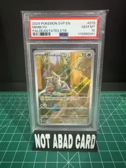 2024 POKEMON SVP EN-SV BLACK STAR PROMO #075 MIMIKYU PSA 10 - Image 1