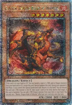 Yugioh! LP Blaster, Dragon Ruler of Infernos - RA03-EN010 - Quarter Century Secr - Image 1