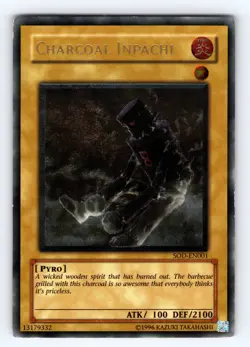 Yugioh Charcoal Inpachi SOD-EN001 Unlimited Ultimate Rare Holo - MP-LP ?? - Image 1