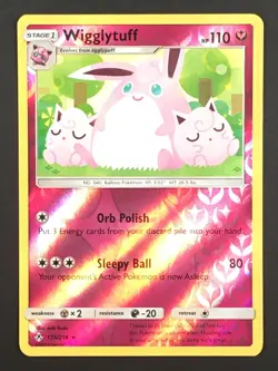 Pokemon TCG Wigglytuff 135/214 SM Unbroken Bonds Reverse Holo Rare LP CUTE CARD - Image 1