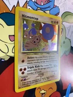 Hitmontop Neo Discovery Unlimited Holo Rare Vintage Pokemon TCG Card 3/75 NM/LP - Image 2