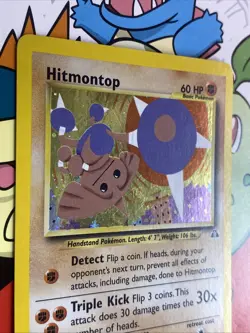 Hitmontop Neo Discovery Unlimited Holo Rare Vintage Pokemon TCG Card 3/75 NM/LP - Image 4