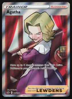 Agatha - 186/198 - Full Art Trainer - Ultra Rare - Chilling Reign - Pokemon Card - Image 1