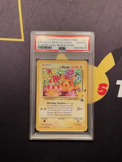 2021 POKEMON CELEBRATIONS CLASSIC COLLECTION #24 BIRTHDAY PIKACHU-HOLO PSA 10 - Image 1