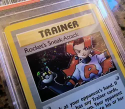 Rocket's Sneak Attack Holo RARE Pokemon Card PSA 6 EX-MT Team Rocket #16/82 2000 - Image 2
