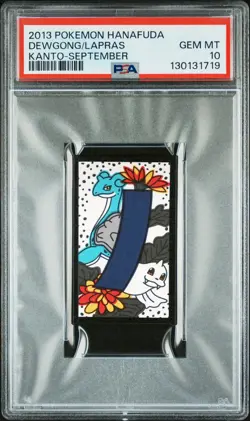 2013 POKEMON HANAFUDA KANTO SEPTEMBER DEWGONG/LAPRAS PSA 10 - Image 1