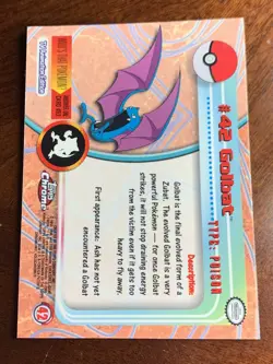 2000 Topps Chrome Pokemon Series 1 #42 Golbat - Image 2