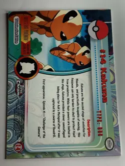 2000 Topps Chrome Pokemon Series 1 #14 Kakuna FREE COMBINED SHIPPING - Image 2