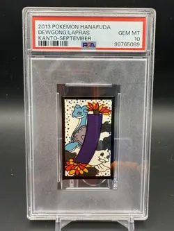 2013 POKEMON HANAFUDA KANTO SEPTEMBER DEWGONG/LAPRAS PSA 10 - Image 1