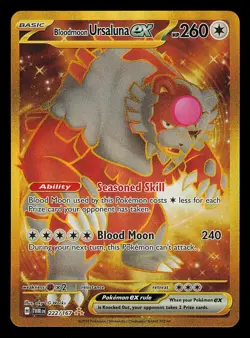 Bloodmoon Ursaluna ex Gold Hyper Rare - 222/167 - Twilight Masquerade Pokemon - Image 1