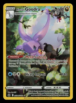 POKEMON CROWN ZENITH GALARIAN GALLERY HISUIAN GOODRA FA HOLO GG21/GG70 NM - Image 1