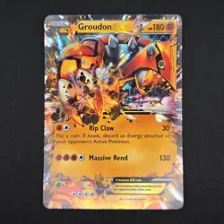 Pokemon TCG Card Groudon 85/160 Primal Clash EX Rare Holo - LP+ - Image 1