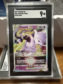 Pokemon Go Mewtwo VSTAR Ultra Rare Holo Card #031/078 2022 - Image 1