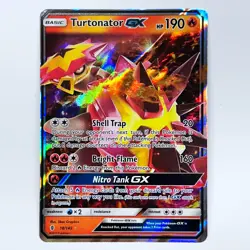 Pokemon TCG Turtonator GX Guardians Rising 18/145 Holo Ultra Rare - NM Card - Image 1