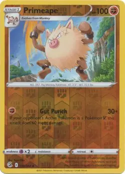 Primeape 134/264 Reverse Holo | Fusion Strike | Pokemon Card - Image 1