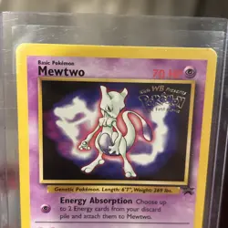 1999 Pokemon Mewtwo #3 Promo Card Kids WB Presents Pokemon The First Movie - Image 3