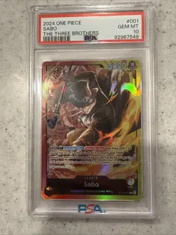 One Piece Card Game The Three Brothers ST13-001 Sabo Leader English - PSA 10 - Image 1