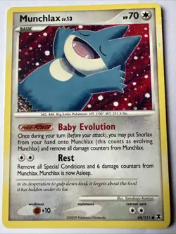 Pokemon- Rising Rivals - Munchlax Lv13 69/111 Non Holo - Image 1