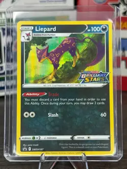 Liepard SWSH187 Holographic Black Star Promo Pre Release Pokemon TCG Near Mint - Image 1