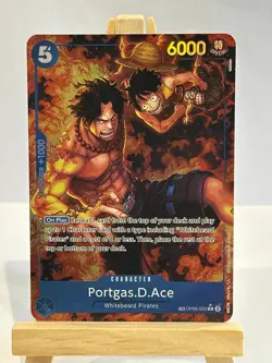 One Piece Card Game Portgas D Ace High Quality Custom Card Luffy OP08-052 - Image 1