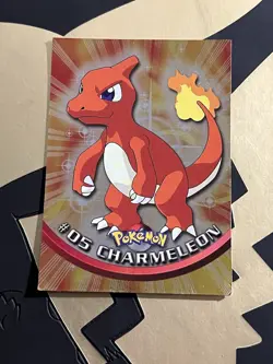 Pokemon Card Topps TV Animation Edition Charmelon #05 Holo Foil MP DAMAGED - Image 1